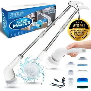 Cordless Electric Sonic Scrubber Rechargeable Cleaning Brush Bathroom Grout