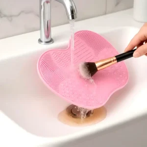 Silicone Makeup Brush Cleaning Mat | Cosmetic Brush Cleaner Pad | Deep Cleaning