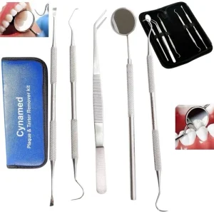 New Dental Set Kit 5pc Scaler Pick Tools Deep Cleaning Professional Oral Hygeine